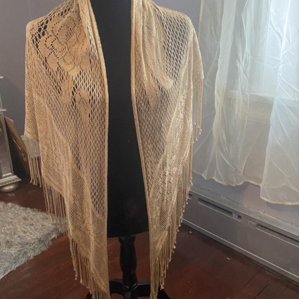 ralph lauren Fringe Shawl Vintage